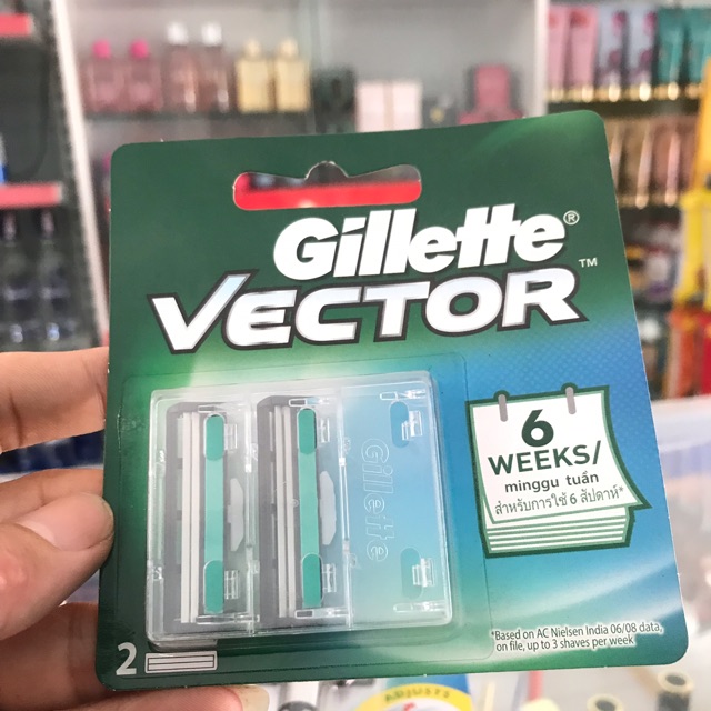 LƯỠI CẠO RÂU GILLETTE VECTOR -HỘP 2 ĐẦU