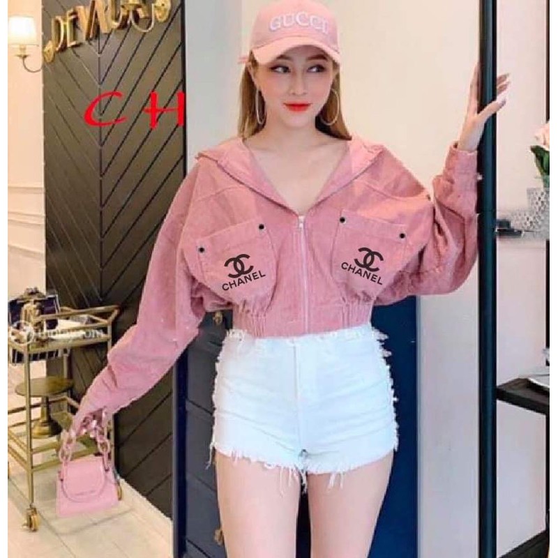 [Mã FAXANH1505 giảm 10K đơn 50K] Áo khoác nhung tăm chữ X CH12