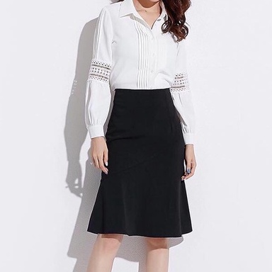 Chân váy đuôi cá công sở Homieyl cạp cao, chân váy dài tới gối chất vải cao cấp | BigBuy360 - bigbuy360.vn