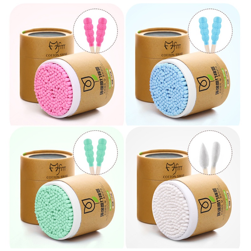 Hộp 200 Tăm Bông Hai Đầu Mềm Mại Dùng Một Lần