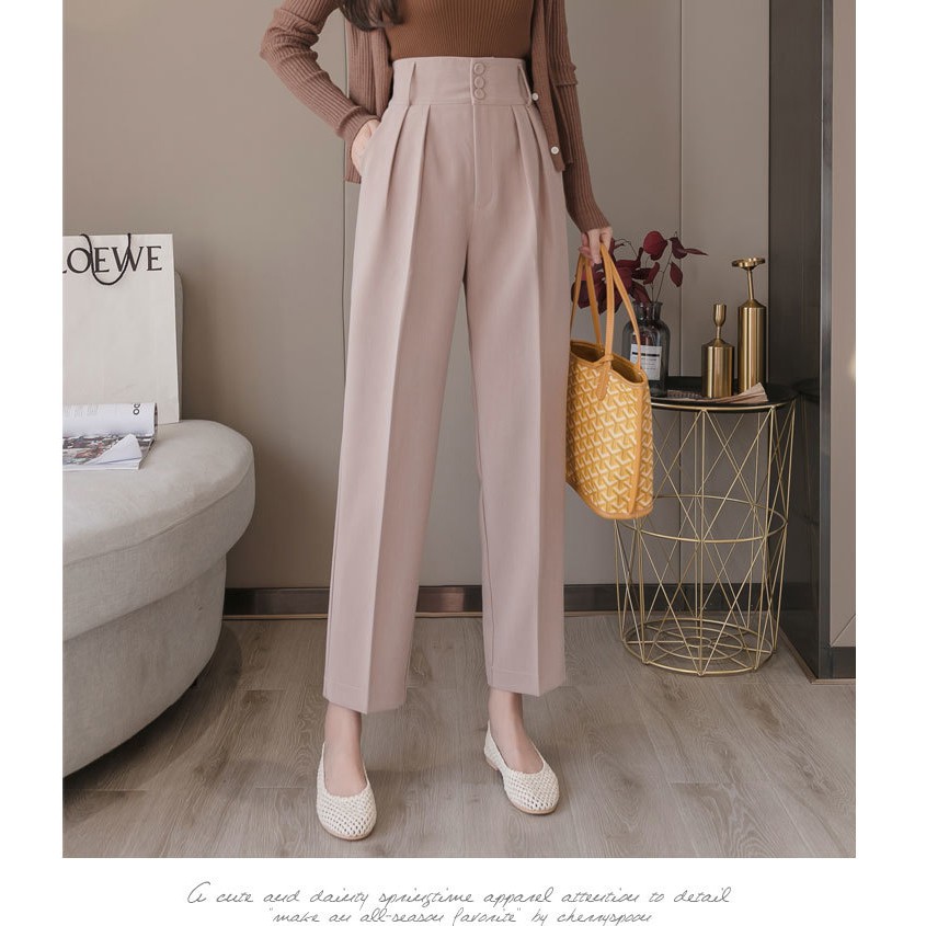 Quần baggy cạp cao 3 cúc hàng thiết kế siêu đẹp ROSA BOUTIQUE
