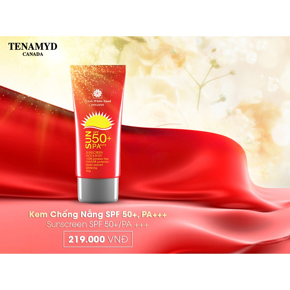 KEM CHỐNG NẮNG SPF 50+, PA +++ TENAMYD