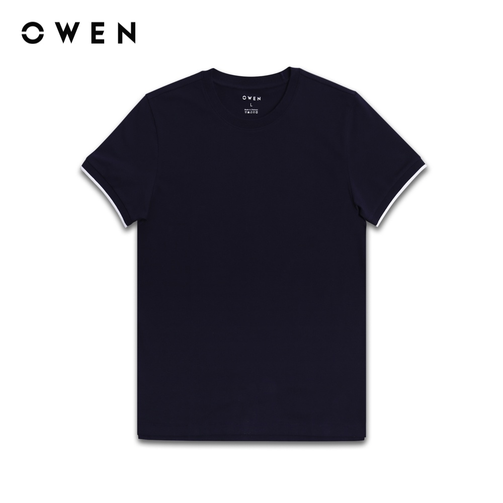 OWEN - Áo Tshirt ngắn tay Body Fit Navy - TSN220973
