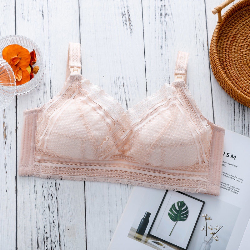 Áo Ngực Không Gọng Cài Trước Thiết Kế Thoải Mái Size 34-40BCD Cho Phụ Nữ Cho Con Bú