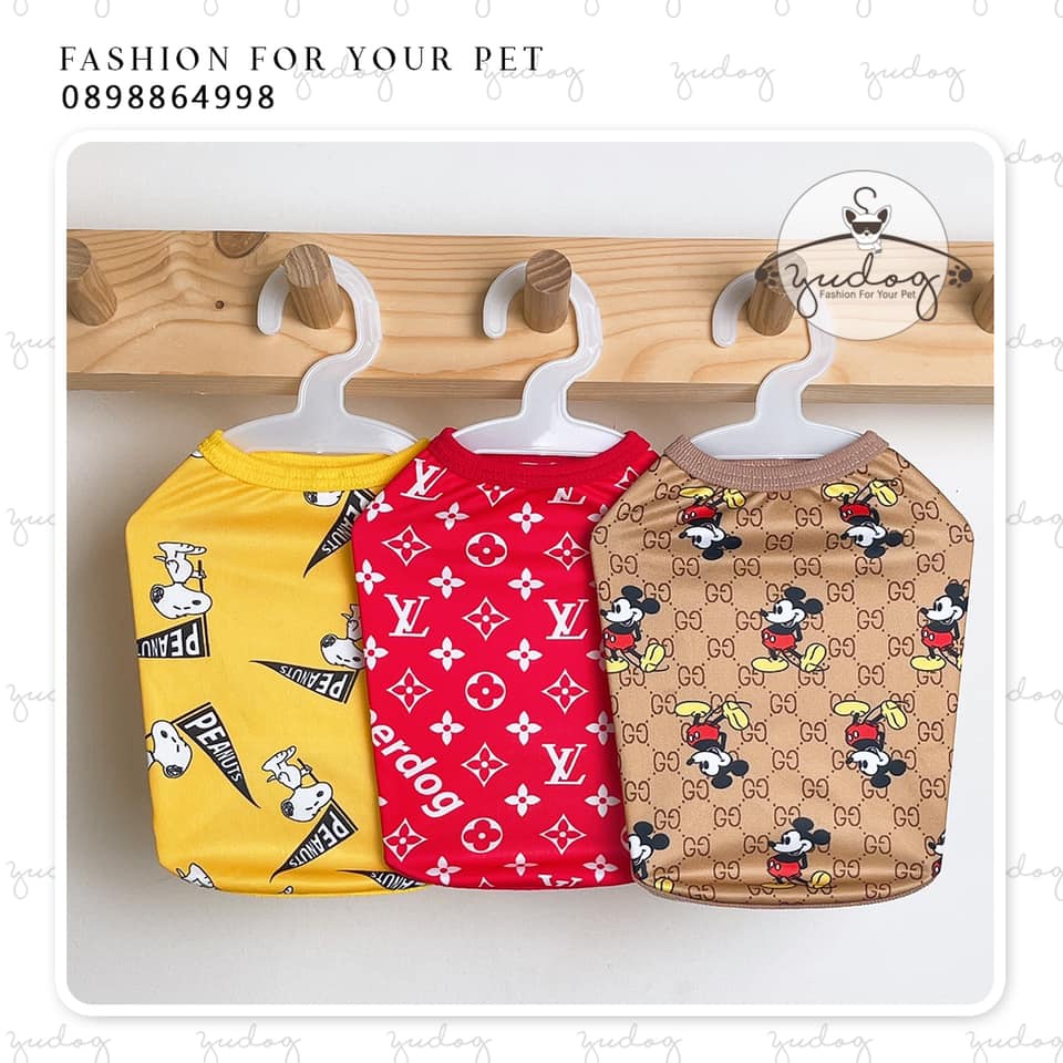 Áo thun mặc cho chó mèo chất poly mát yudog
