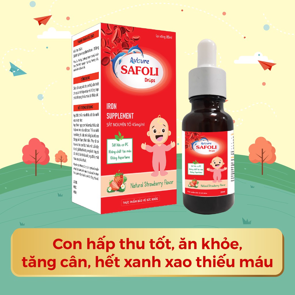 Bộ 3 Avisure bổ sung vi chất thiết yếu cho bé, dạng nhỏ giọt  - Vitamin D3 K2, DHA, Sắt hữu cơ