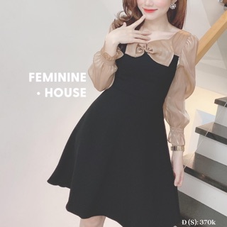 Đầm tiểu thư❤️free ship đơn 50k❤️đầm xoè nơ cổ