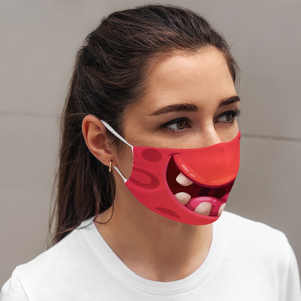 Khẩu trang đáng yêu cho bé dễ thương trẻ em vui nhộn cute Hình Vẽ DRAWN CARTWELL dễ thở ngăn bụi mịn không đau tai phòng