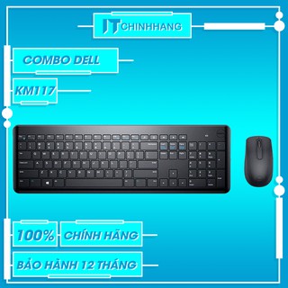 Combo Bàn Phím + Chuột Không Dây Dell KM117 - Hàng Chính Hãng