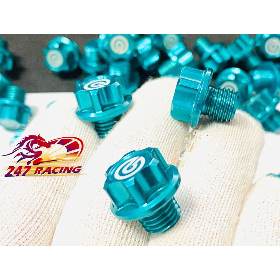 Ốc chân Kính Rembo 10li Răng Thuận gắn nhiều loại xe máy màu Xanh Lục Bảo SIÊU RẺ ĐẸP