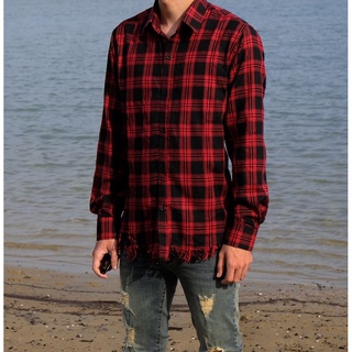 Sơ mi Flannel rách TheMaze