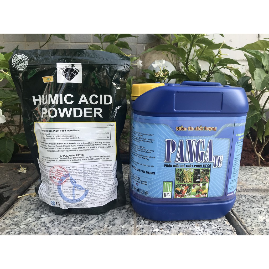 Combo Đạm cá và phân Humic Mỹ – Dưỡng cây tốt khỏe (Gồm Đạm Cá 5 lít và 1kg humic)