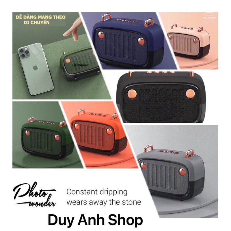 Loa Bluetooth BS-32D Có Đài FM Và Được Hỗ Trợ khe Cắm Thẻ Nhớ Và USB Và Có Dung Lượng Pin Lớn Và Rất Nhiều Mầu Sắc