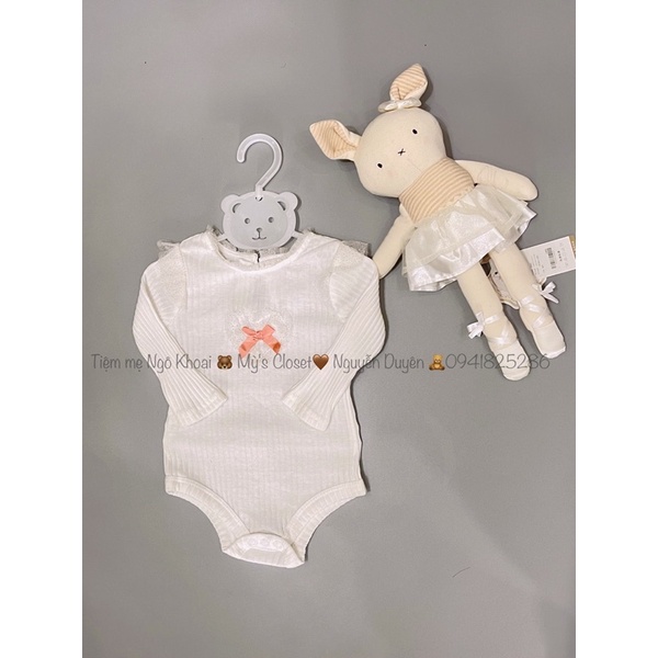 Body chip bé gái dài tay cánh tiên hàng xuất Pháp