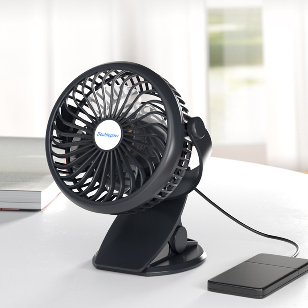 Quạt mini sạc điện để bàn Doublepow- Pin 2000 mAh- thời gian sử dụng liên tục từ 3-5 liên tục - Bảo hành chính hãng 12 | BigBuy360 - bigbuy360.vn