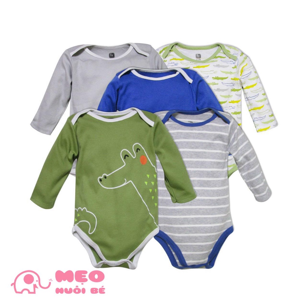 Set 5 bộ body chip đóng bỉm dài tay kèm mắc