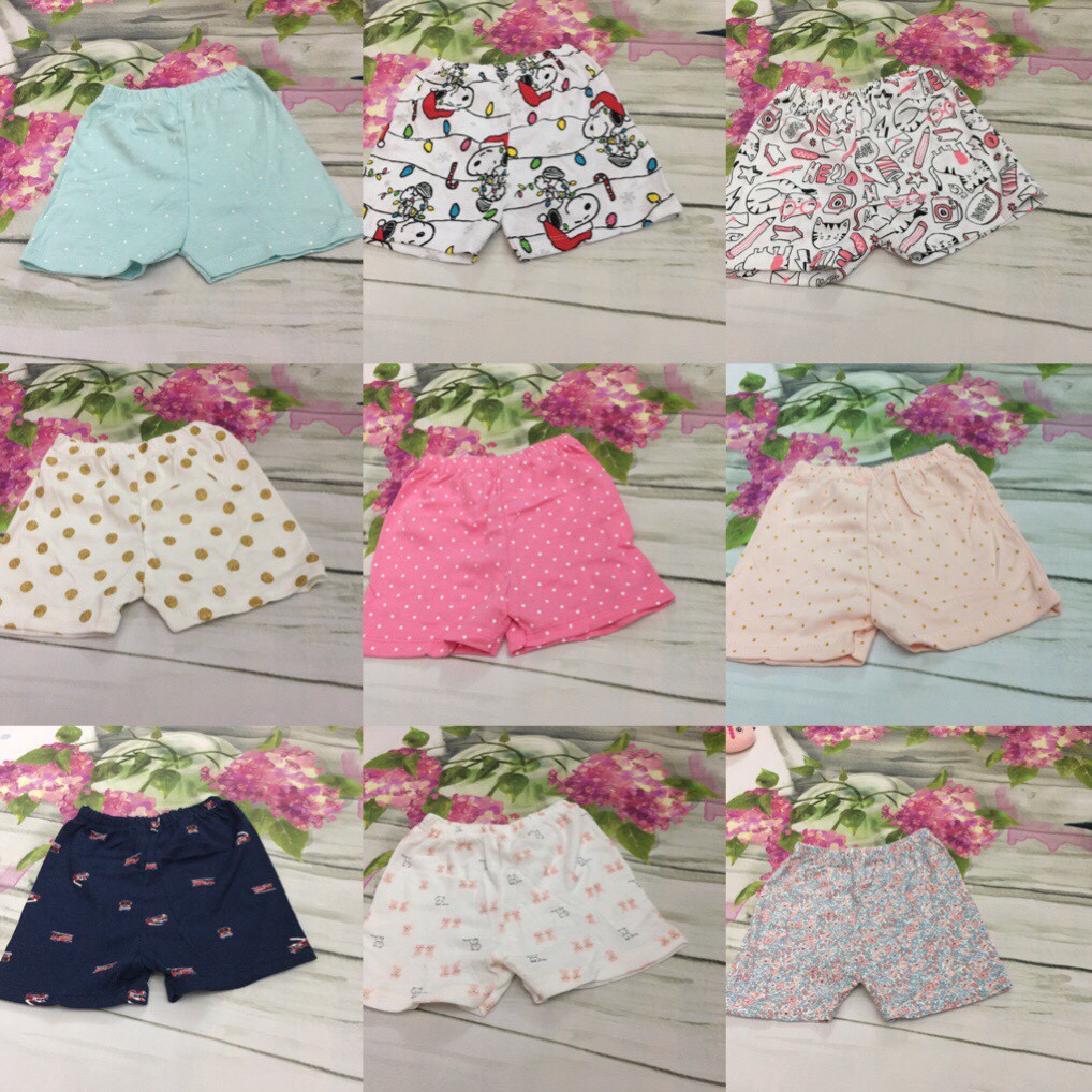 Combo 3 Quần bozip carter's cho bé gái 6-14kg(giao màu ngẫu nhiên)