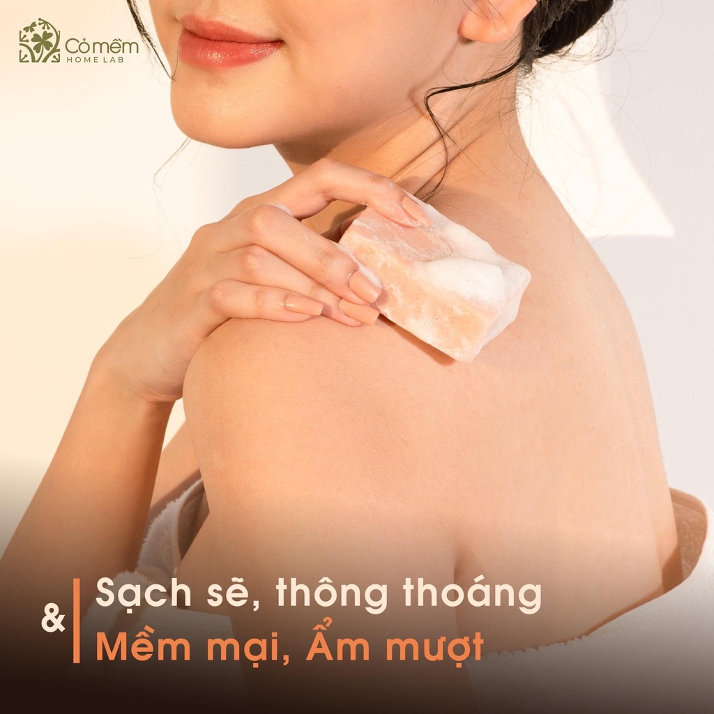 Xà bông Tắm Và Rửa Mặt Thiên Nhiên Oải Hương Lavender Thư giãn Cỏ Mềm 90g