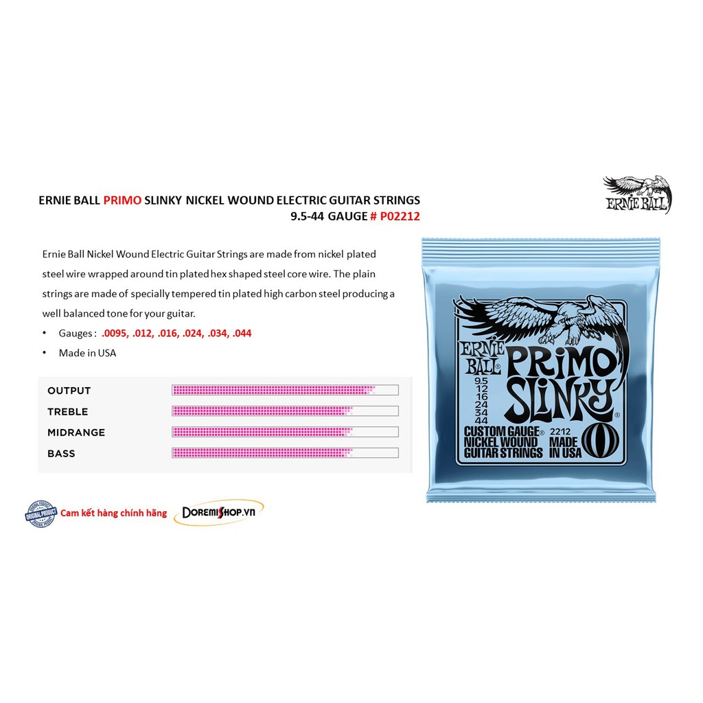 Bộ dây đàn guitar điện Ernie Ball Electric Guitar Nikel Wound string set