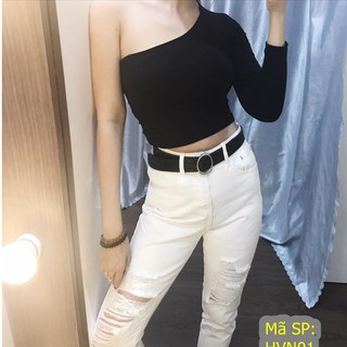 Áo Croptop hở vai 1 bên phong cách HVN01