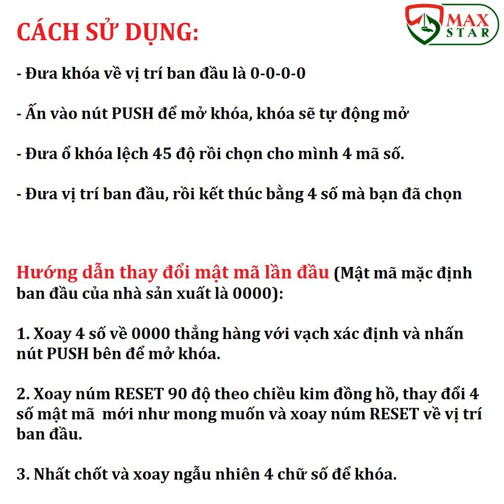 Khóa số chữ U chống trộm cao cấp Khóa số mini chữ U chống cắt ✅