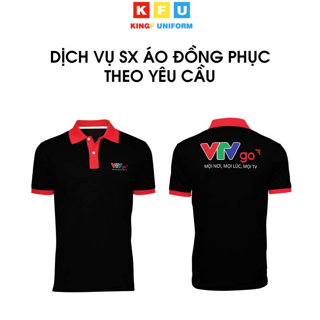 Áo polo đồng phục KINGF UNIFORM nhà hàng công ty quán ăn cafe co giãn 4 chiều in theo yêu cầu