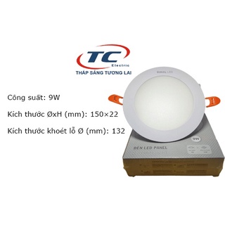 Đèn led panel âm trần 9w duhal