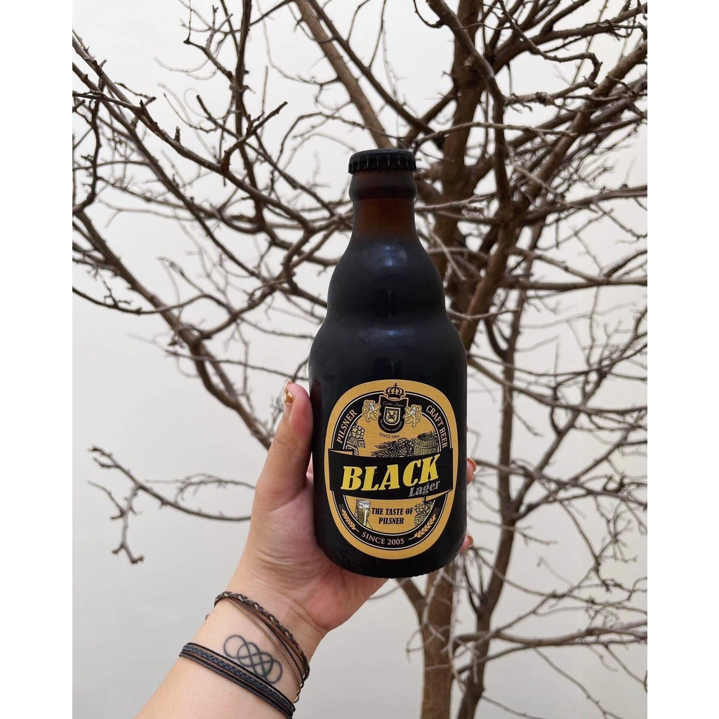 Bia tươi thủ công Black Lager (Craft Beer Black Lager) - Độ cồn 5.5% - Độ đắng 35