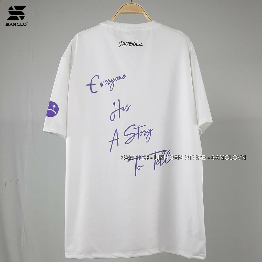 Áo thun nữ tay lỡ SAM CLO freesize phông form rộng dáng Unisex - áo lớp, nhóm, couple in ICON chữ sadboiz | BigBuy360 - bigbuy360.vn