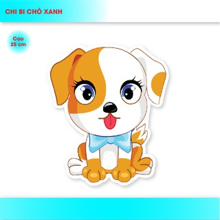 CHIBI CON CHÓ HỒNG - CHÓ XANH