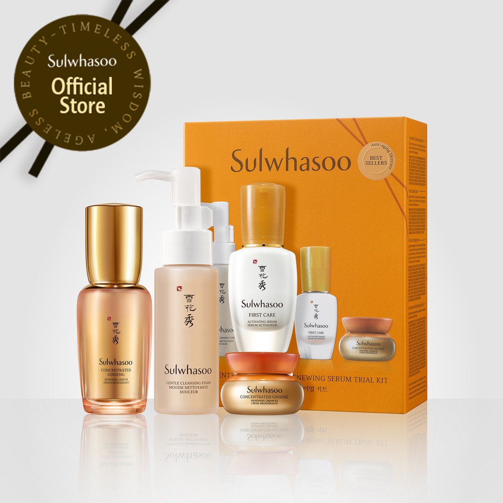 [Trial Set] Bộ sản phẩm chống lão hóa từ nhân sâm cô đặc Sulwhasoo Concentrated Ginseng Renewing Trial Kit 4 items | BigBuy360 - bigbuy360.vn