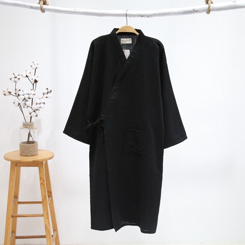 Áo Choàng Tắm Nam Vải Cotton Xô Mát Nhẹ ❁ Choàng Ngủ Kimono Nhật IVY227