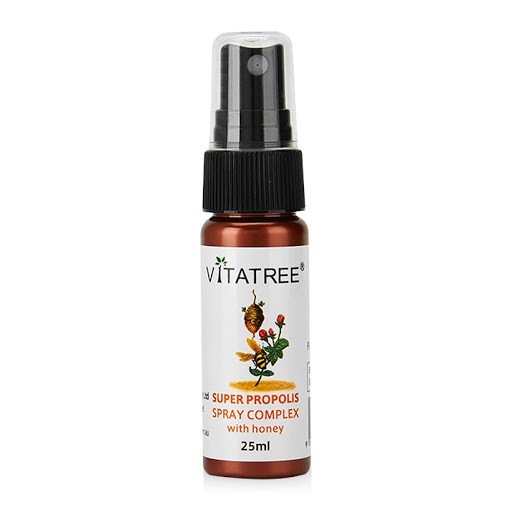 Keo Ong Xịt Họng Vitatree Super Propolis Spray Complex With Manuka 15+ 25ml