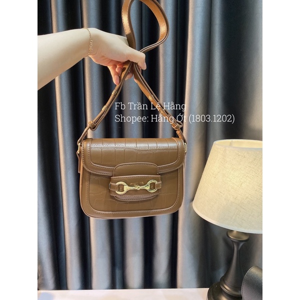 [ĐEN &amp; TRẮNG &amp; NÂU] Túi xách nữ size 20cm đeo vai cực sang