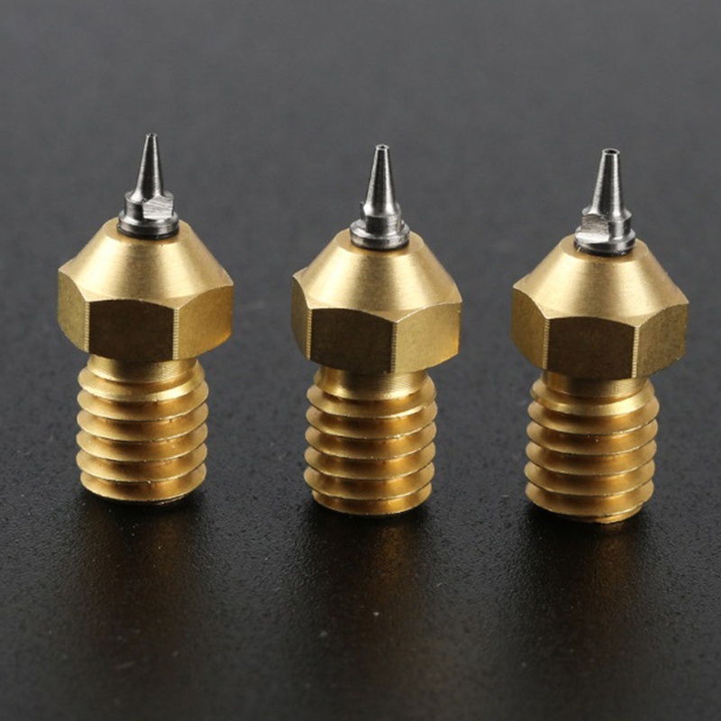 Set 3 Đầu Phun Máy In 3D 0 2 0 3 0 5mm Có Thể Tháo Rời Với Sợi Thép Không Gỉ 1 75mm Cho Máy In 3D