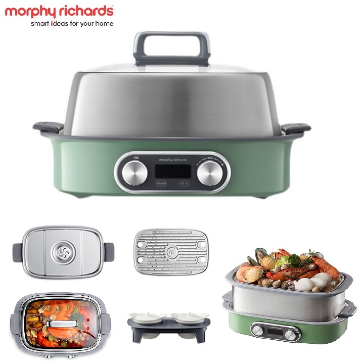 Nồi hấp đa năng thương hiệu Morphy Richards MR1168 - Công suất 2000W - Hàng Chính Hãng (Bảo hành 24 tháng)