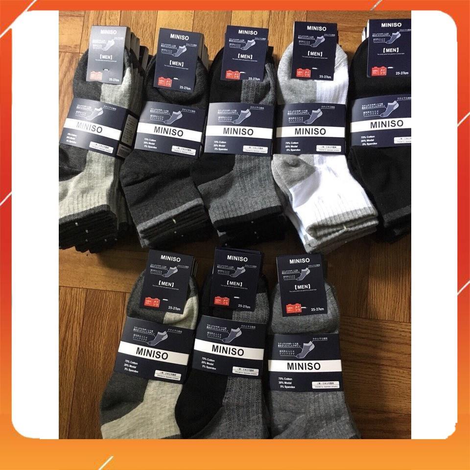 Set 10 đôi tất nam cổ cao MNS hàng xuất Nhật cao cấp nhiều màu