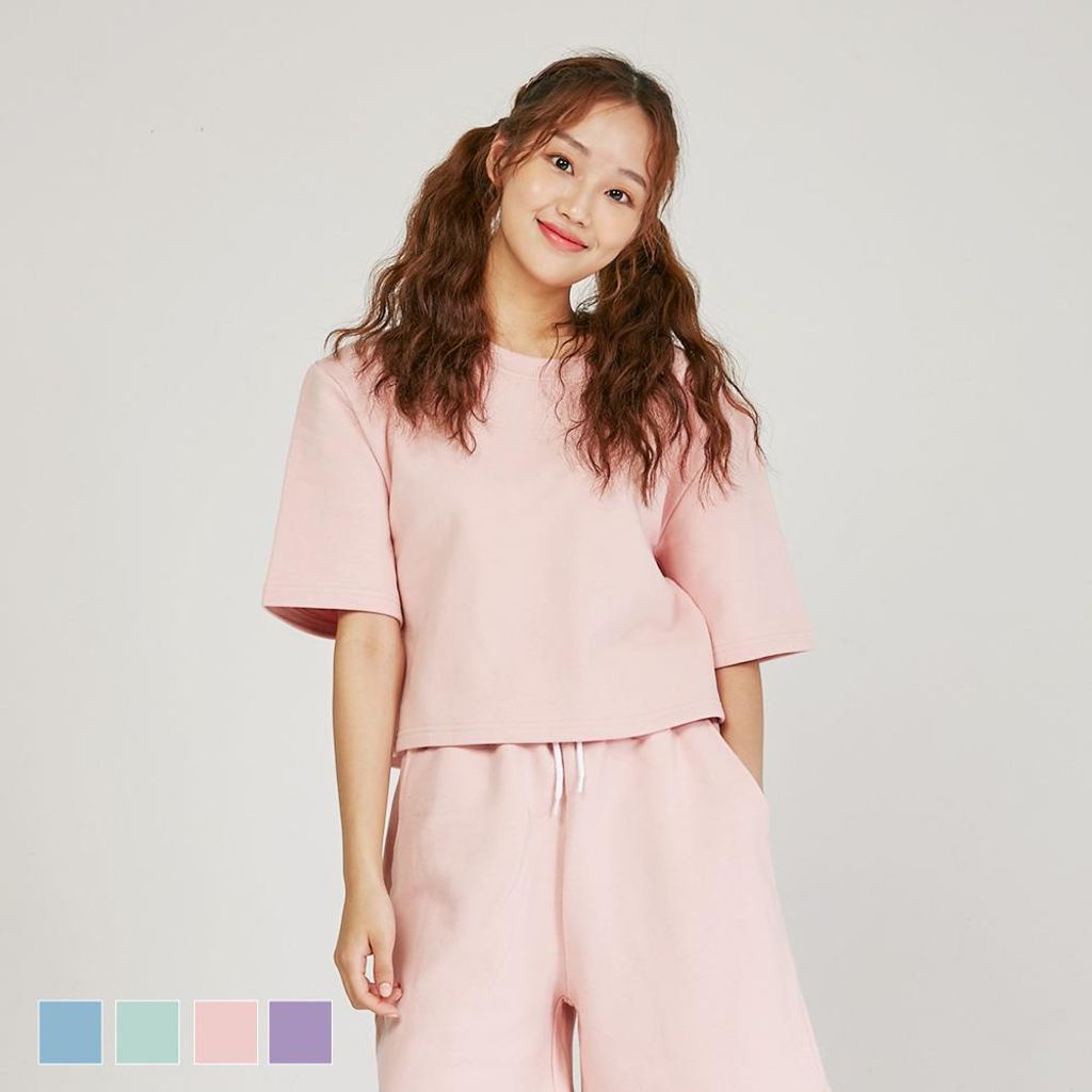 [FreshPlus] Mark Antibacterial, Anti-odorCrop Short Sleeve T-shirt (4 color)