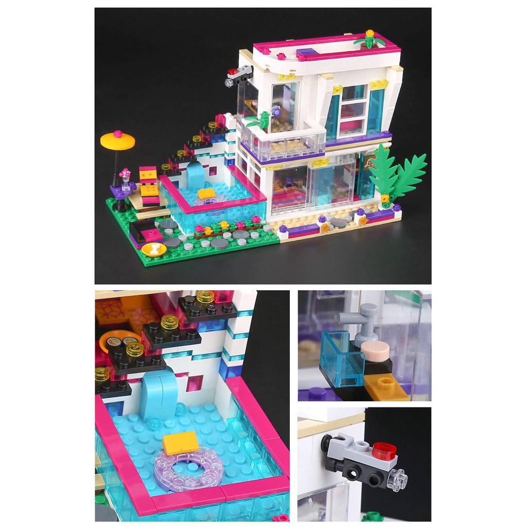 Compatible with Lego Lepin 01046 Friends Girl Livi's POP Star House Designer Toy Compatible Lego 41135