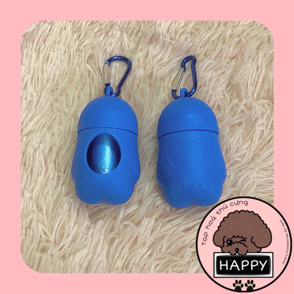 Hộp đựng túi rác dọn vệ sinh hình bàn chân kèm 1 cuộn túi hốt phân (15túi) [Ảnh thật] [Có sẵn] - Tạp Hóa Thú Cưng Happy
