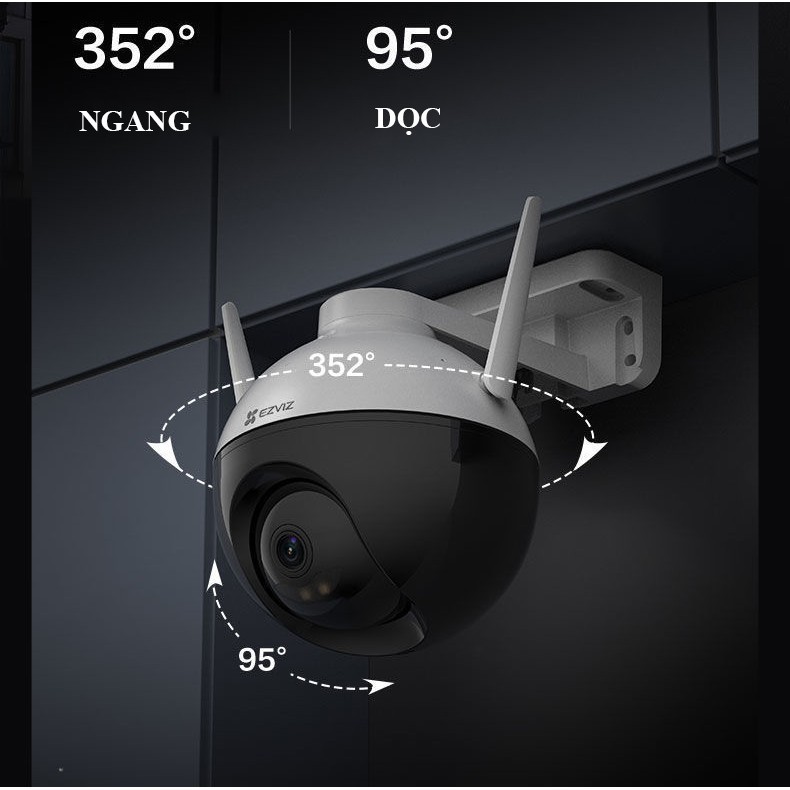 Camera Wifi Ezviz C8C 1080P FHD, Camera ngoài trời có khả năng xoay, Tích hợp AI