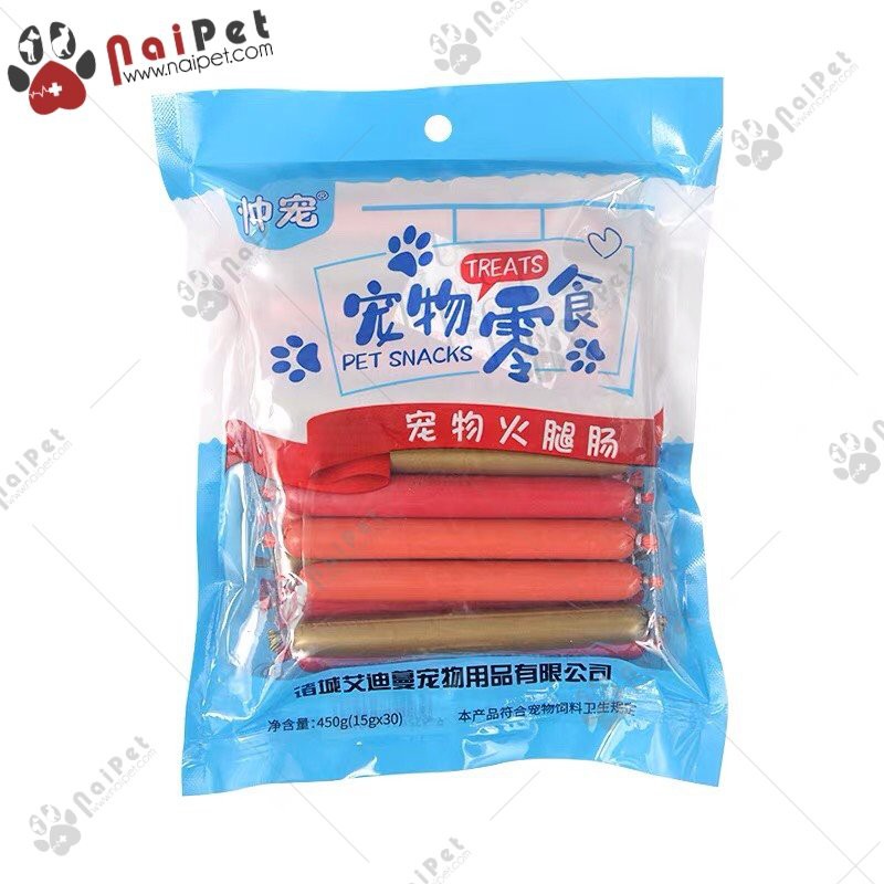 Xúc Xích Dinh Dưỡng Thức Ăn Dành Cho Chó Mèo Treats 450g Gói 15gx30c