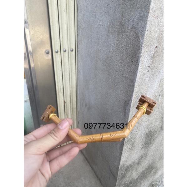 Combo 2 chiếc cầu góc gỗ bóng có tai kẻ vạch hàng kỹ
