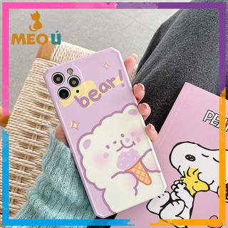 Ốp iphone gấu mê kem iphone 7plus/8plus/x/xs max/11/11 pro/11 pro max - ốp iphone