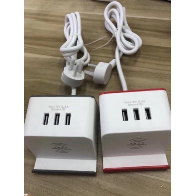 Ổ điện sạc đa năng cổng usb công suất cao, củ cóc sạt 4 lỗ sạc nhanh cho iphone samsung xiaomi KLH