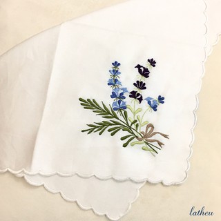 Khăn tay Lavender (khăn thêu, khăn mùi xoa)