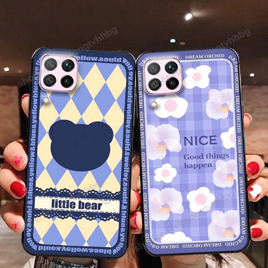 Ốp lưng Huawei Nova 7i trái tim gấu thể thao , smile mặt cười cực cute