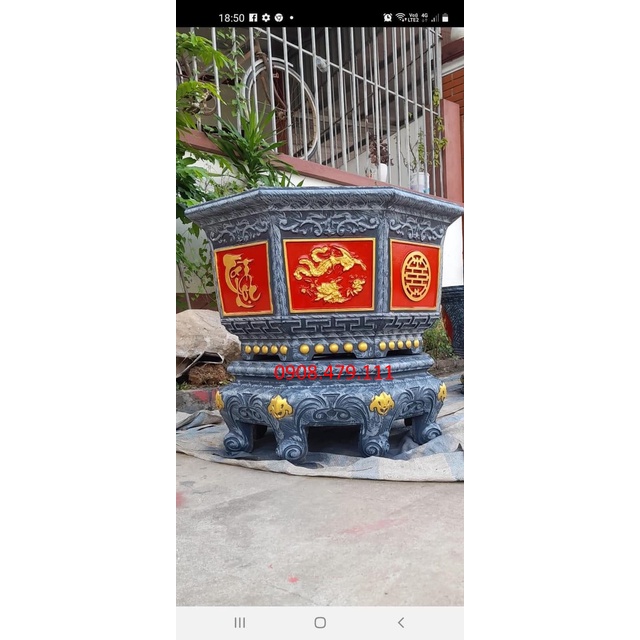 Khuôn đúc chậu  Bát giác 75  cao 48 và chân đôn quỳ cao 30 ABS.