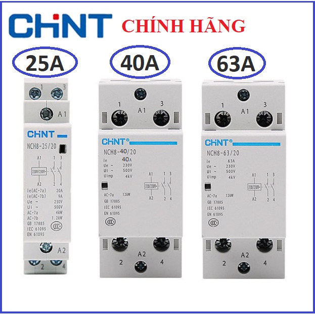 Khởi động từ 1 pha CHINT NCH8 - 25A/220V