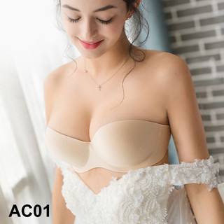 Áo ngực nâng ngực không dây chống tụt tạo khe tự nhiên,Áo lót chống tụt đệm vừa mặc đầm hở lưng hàng Cao Cấp